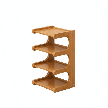 Schoenenrek Scandinavisch met Open Planken voor Hal en Woonkamer