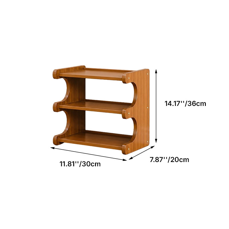 Schoenenrek Scandinavisch met Open Planken voor Hal en Woonkamer