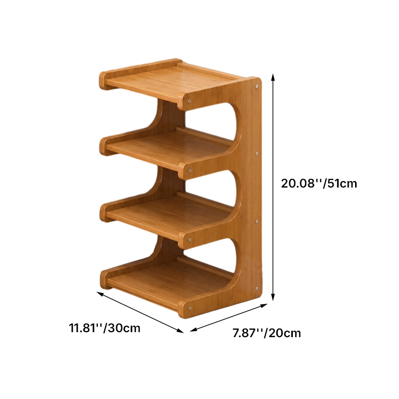 Schoenenrek Scandinavisch met Open Planken voor Hal en Woonkamer