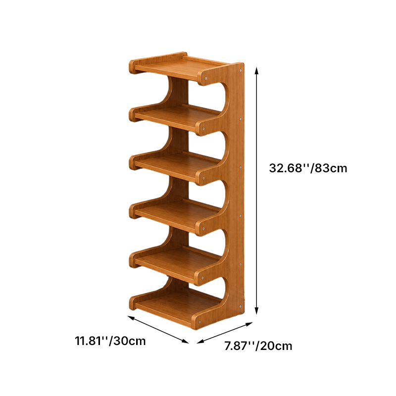 Schoenenrek Scandinavisch met Open Planken voor Hal en Woonkamer