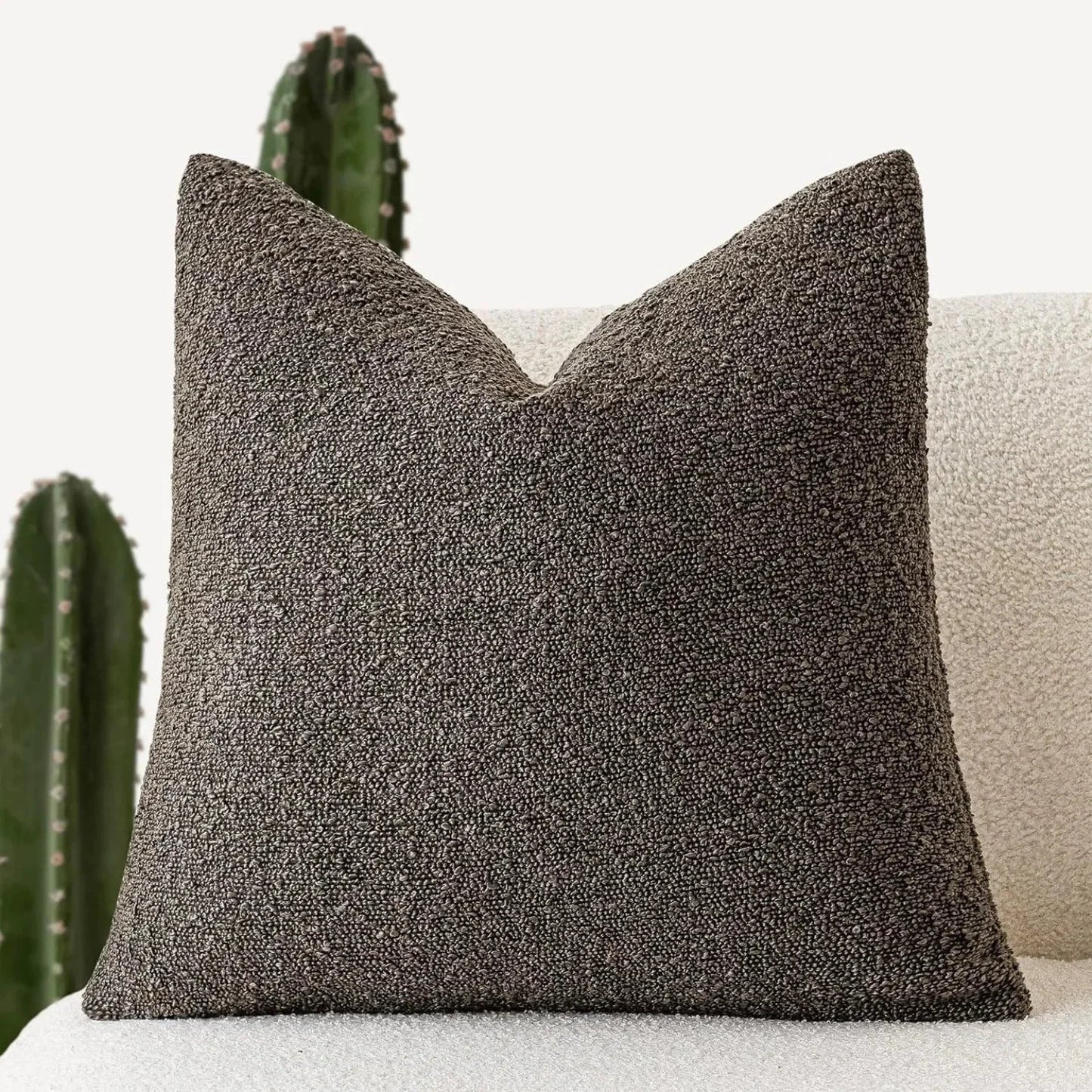 Sierkussenhoes Boucle met Gevlochten Textuur voor Bank en Fauteuil
