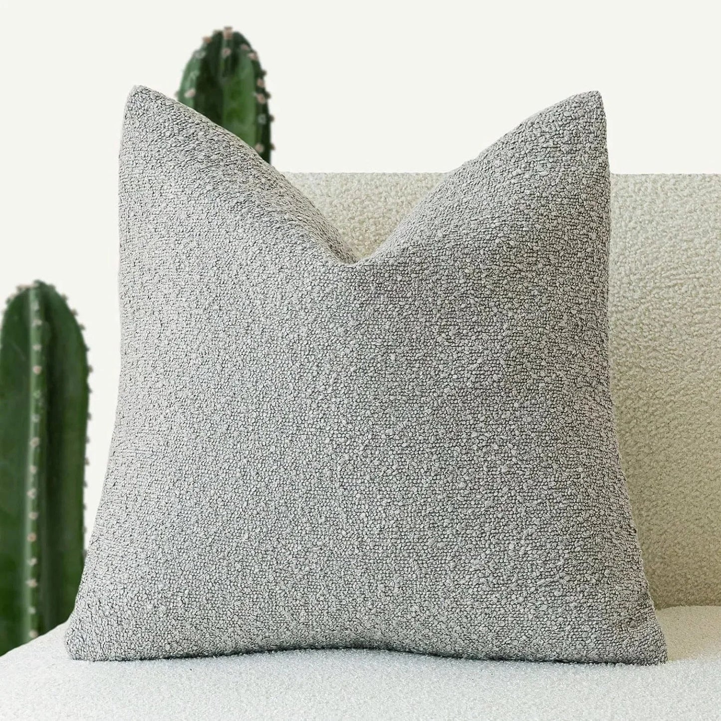 Sierkussenhoes Boucle met Gevlochten Textuur voor Bank en Fauteuil