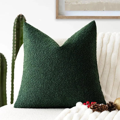 Sierkussenhoes Boucle met Gevlochten Textuur voor Bank en Fauteuil