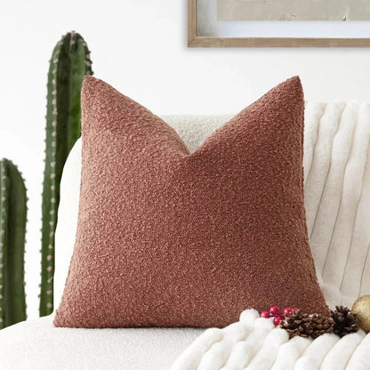 Sierkussenhoes Boucle met Gevlochten Textuur voor Bank en Fauteuil