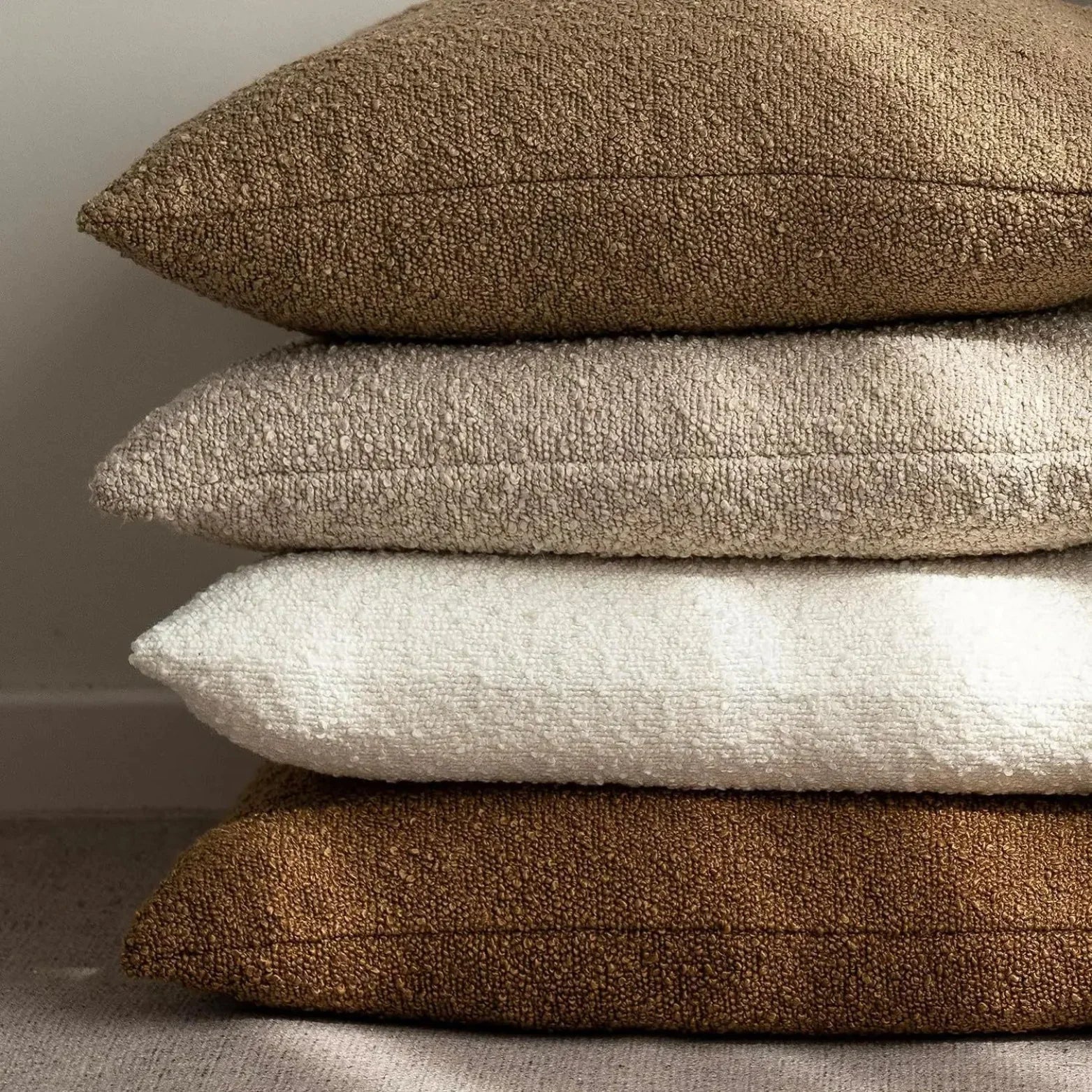 Sierkussenhoes Boucle met Gevlochten Textuur voor Bank en Fauteuil