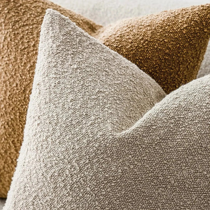 Sierkussenhoes Boucle met Gevlochten Textuur voor Bank en Fauteuil