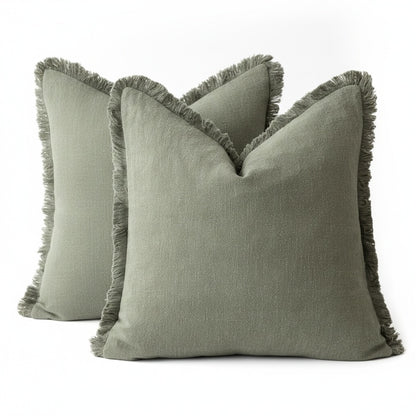 Sierkussenhoes met Franjes en Rits voor Bank of Bed