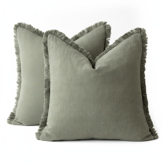 Sierkussenhoes met Franjes en Rits voor Bank of Bed