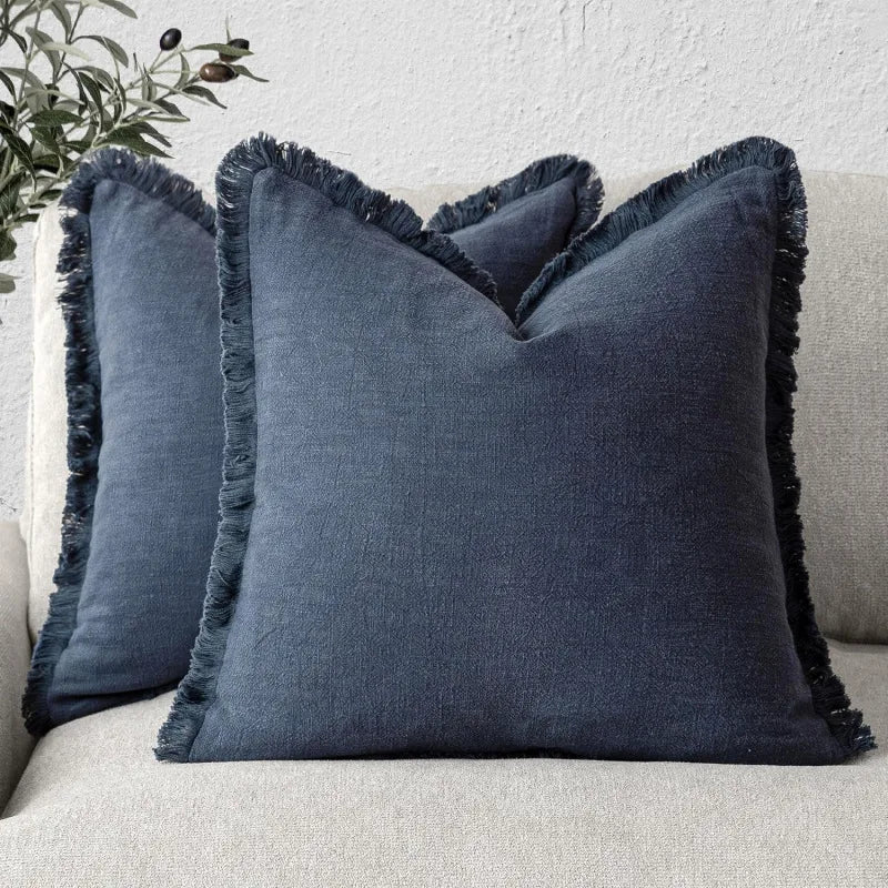Sierkussenhoes met Franjes en Rits voor Bank of Bed
