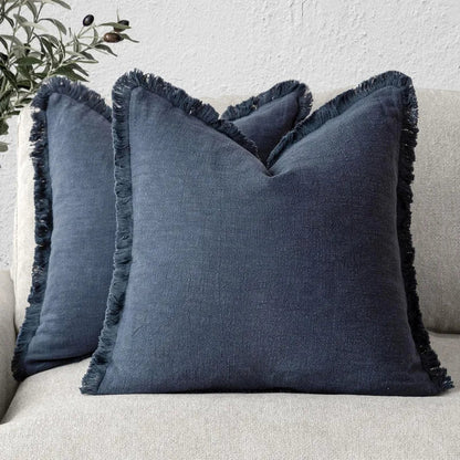 Sierkussenhoes met Franjes en Rits voor Bank of Bed