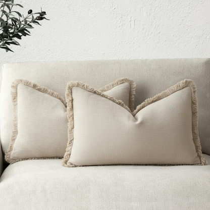 Sierkussenhoes met Franjes en Rits voor Bank of Bed
