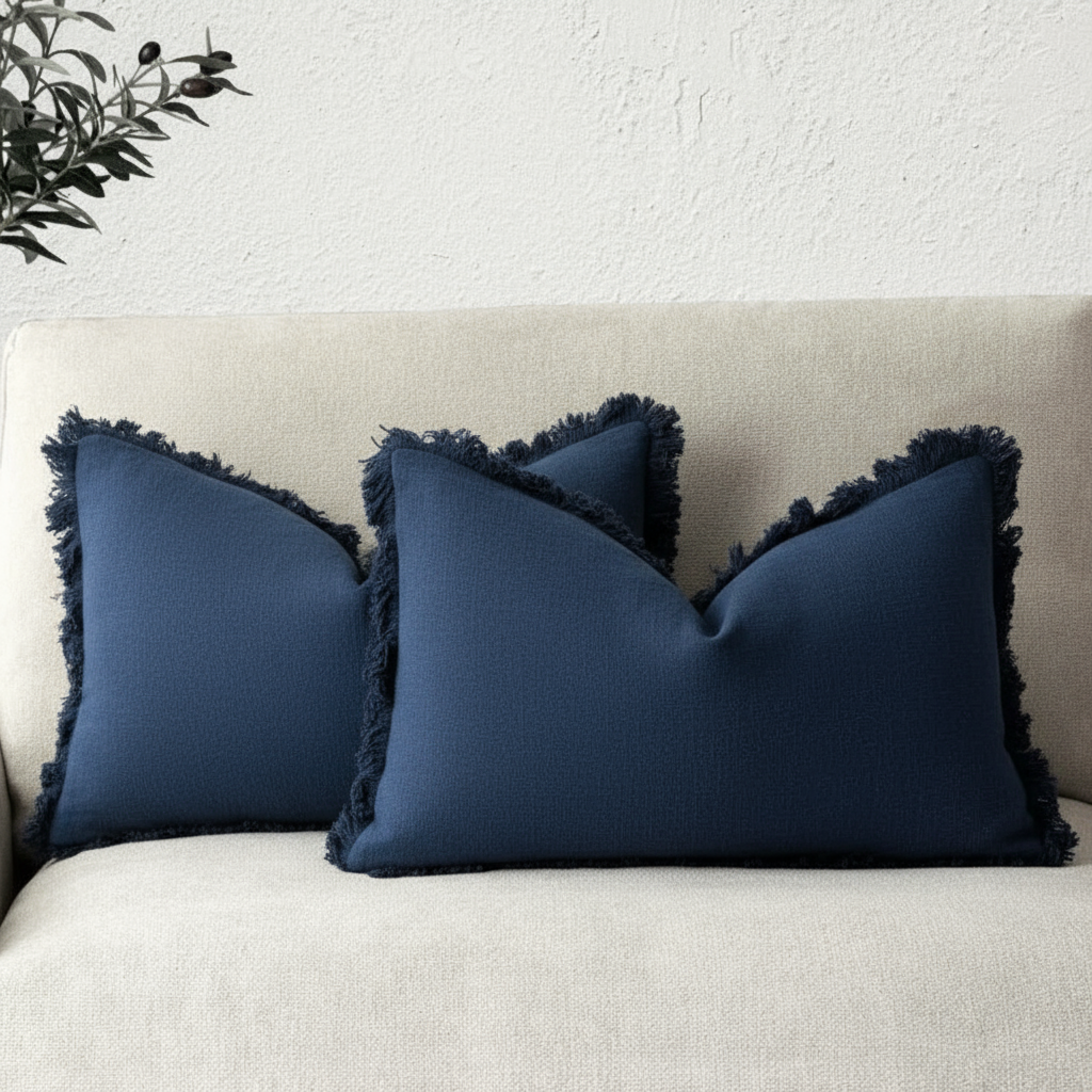 Sierkussenhoes met Franjes en Rits voor Bank of Bed