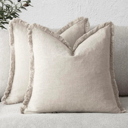 Sierkussenhoes met Franjes en Rits voor Bank of Bed