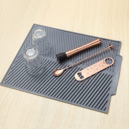 Siliconen Afdruipmat Opvouwbaar met Antislip Ribbelprofiel