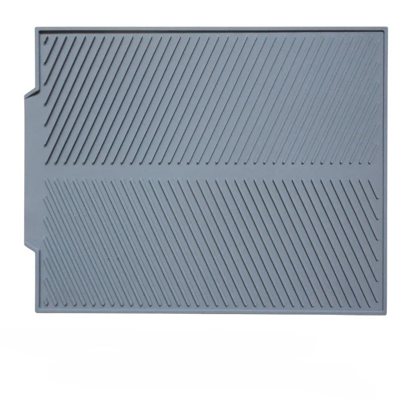 Siliconen Afdruipmat voor Afwas, Pannen en Glazen met Anti-Slip Ribbelstructuur