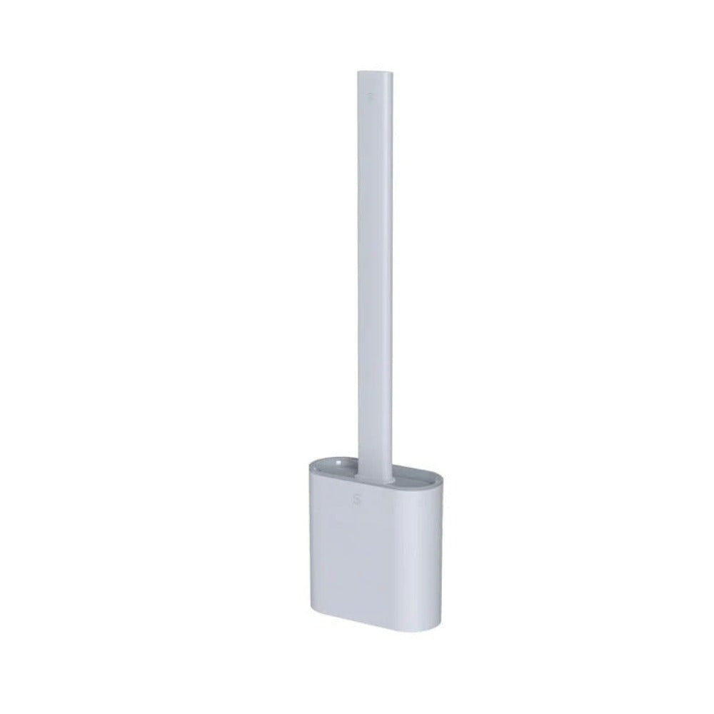 Siliconen Toiletborstel met Flexibele Borstelkop en Houder, Staand en Wandmontage