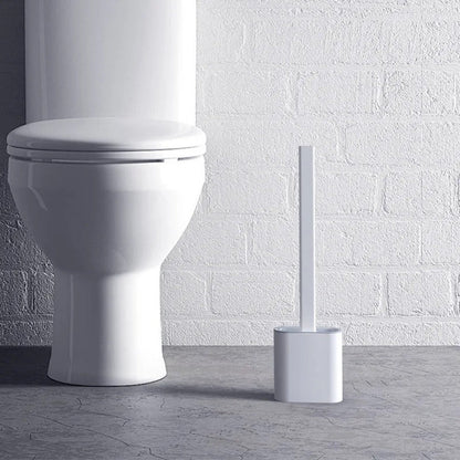 Siliconen Toiletborstel met Flexibele Borstelkop en Houder, Staand en Wandmontage ##POS:7##