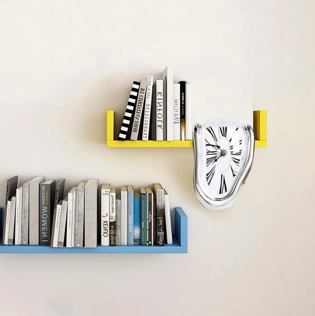 Smeltende Klok Surrealistische Decoratieve Tafelklok met Romeinse Cijfers