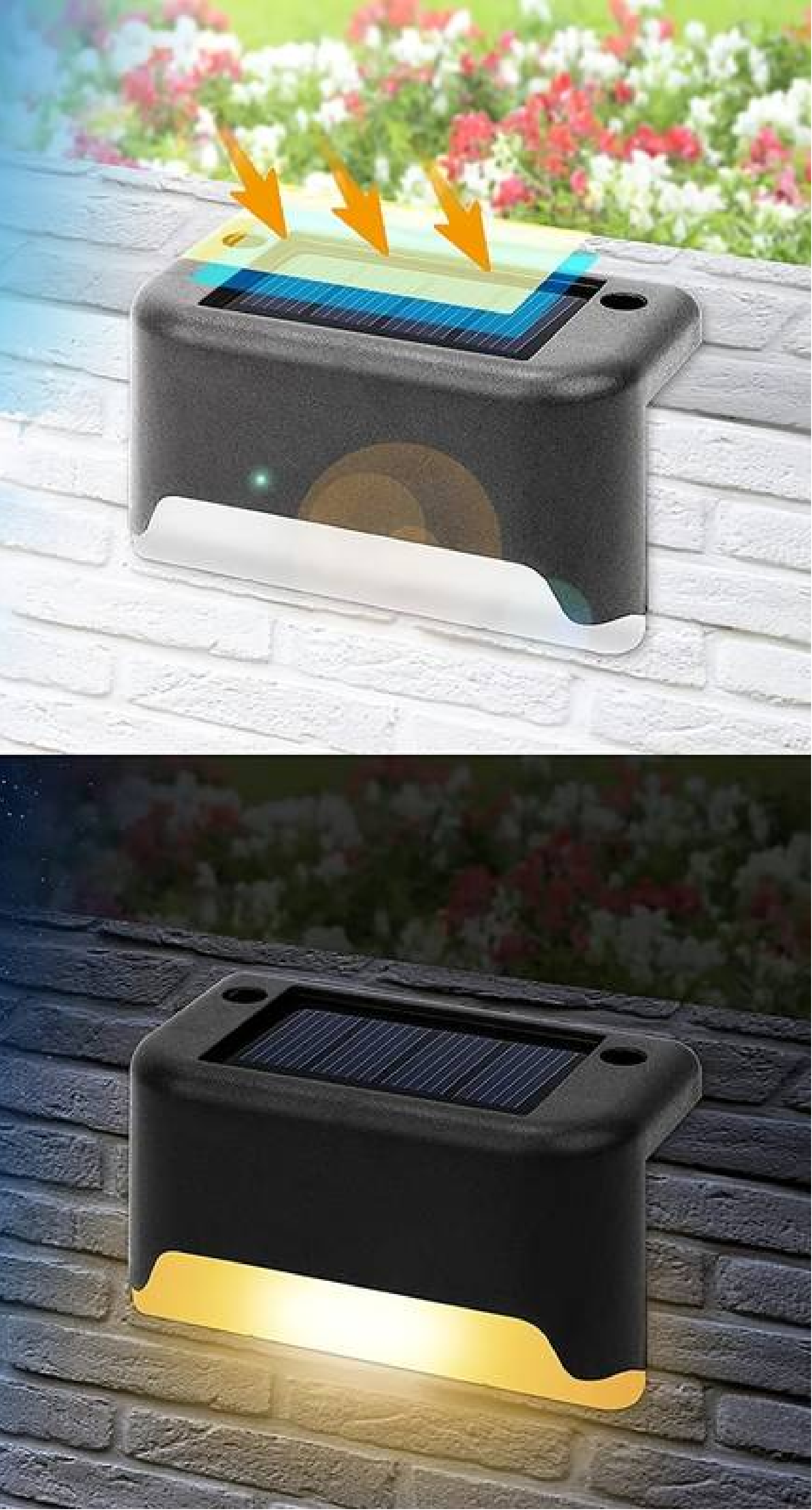 Solar Buitenlamp voor Hek en Balkon met Automatische Schemersensor