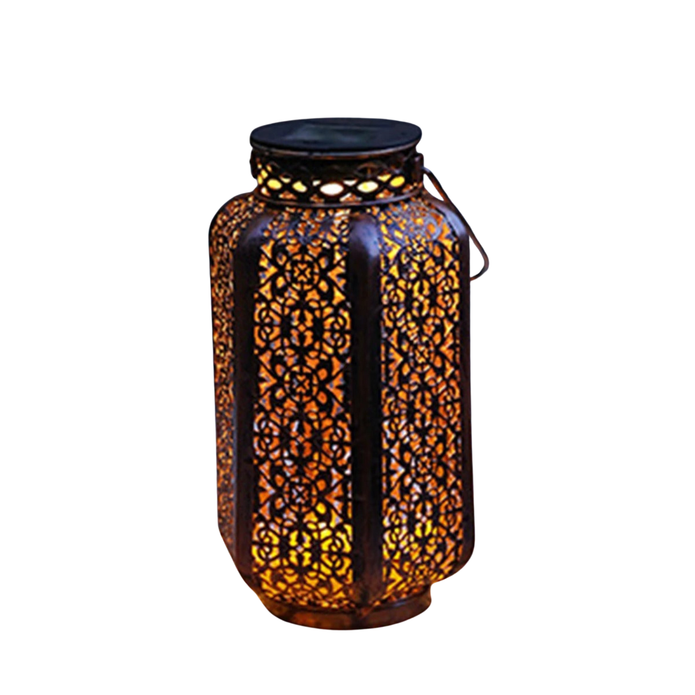 Solar Lantaarn Bohemian met Filigrain Patroon voor Buiten, Hangend en Staand