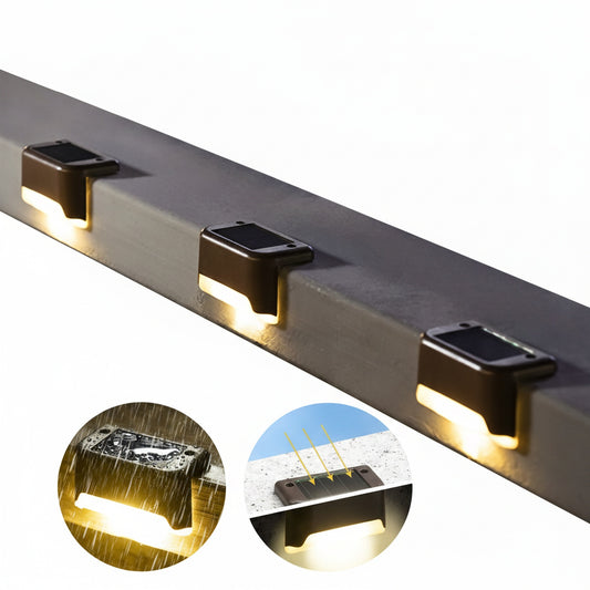 Solar Trapverlichting voor Buiten met Automatische Schemerschakelaar, Set van 8