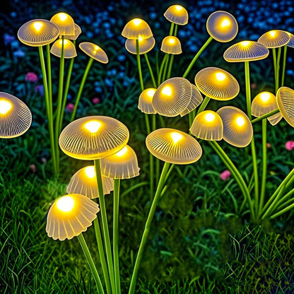 Solar Tuinlamp Paddenstoel met 6 Schommelende LED Koppen en Automatische Schemerschakeling