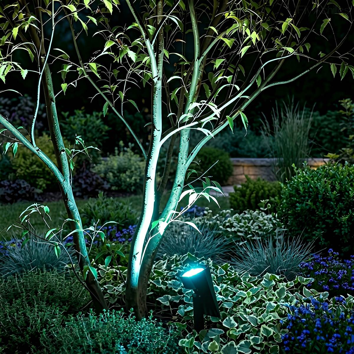 Solar Tuinspot Modern met Instelbare Hoek en RGB of Warm Wit Licht