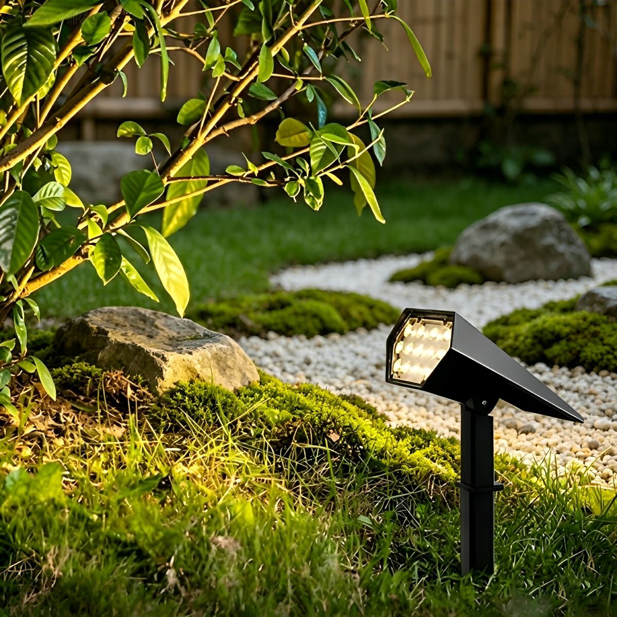 Solar Tuinspot Modern met Instelbare Hoek en RGB of Warm Wit Licht