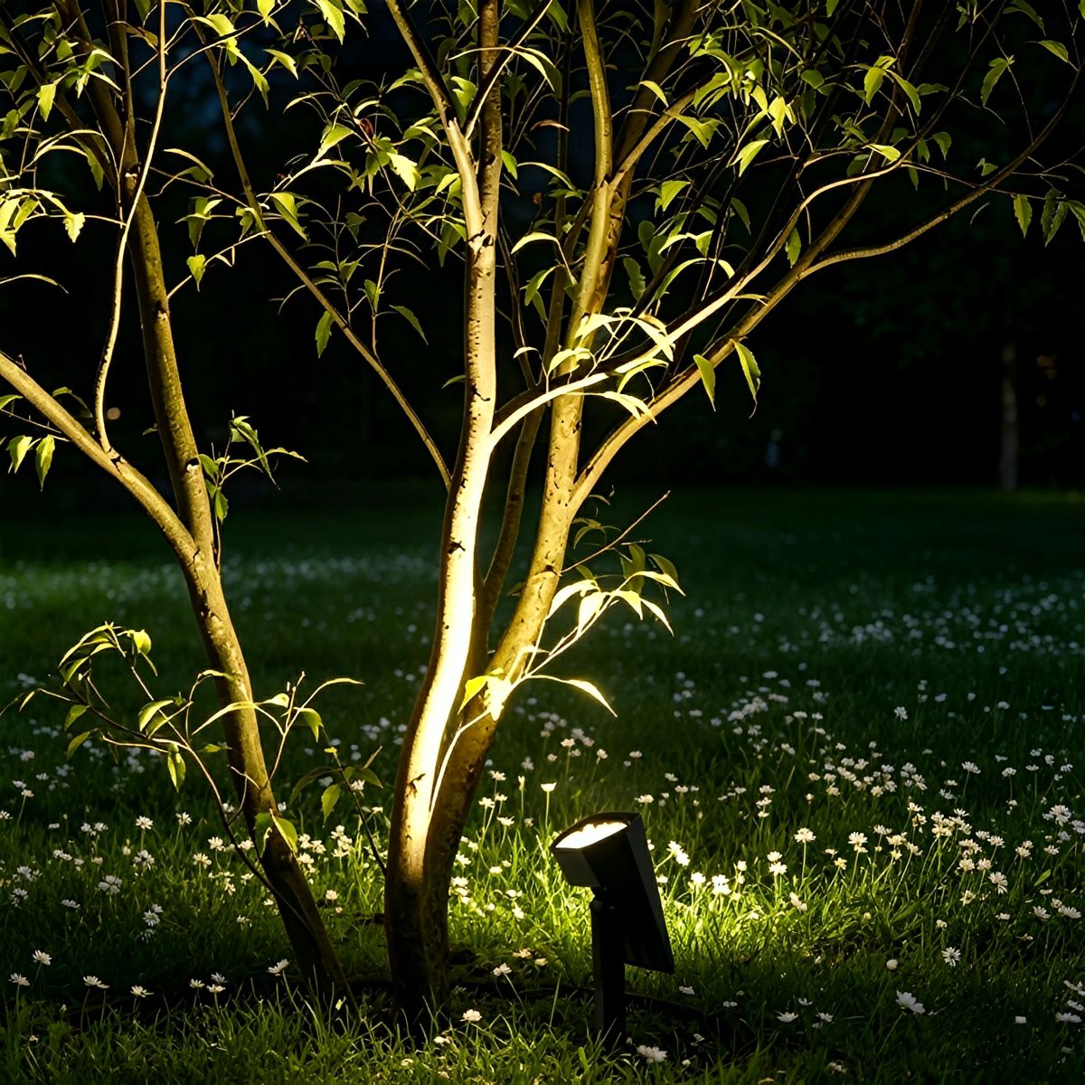 Solar Tuinspot Modern met Instelbare Hoek en RGB of Warm Wit Licht