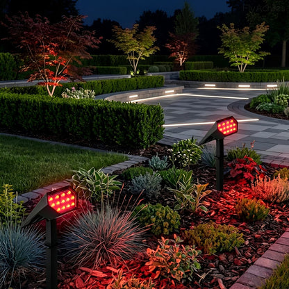 Solar Tuinspot Modern met Instelbare Hoek en RGB of Warm Wit Licht