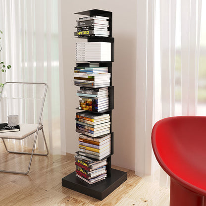 Staande Boekenkast Metaal met Zwevende Planken en Verticale Toren