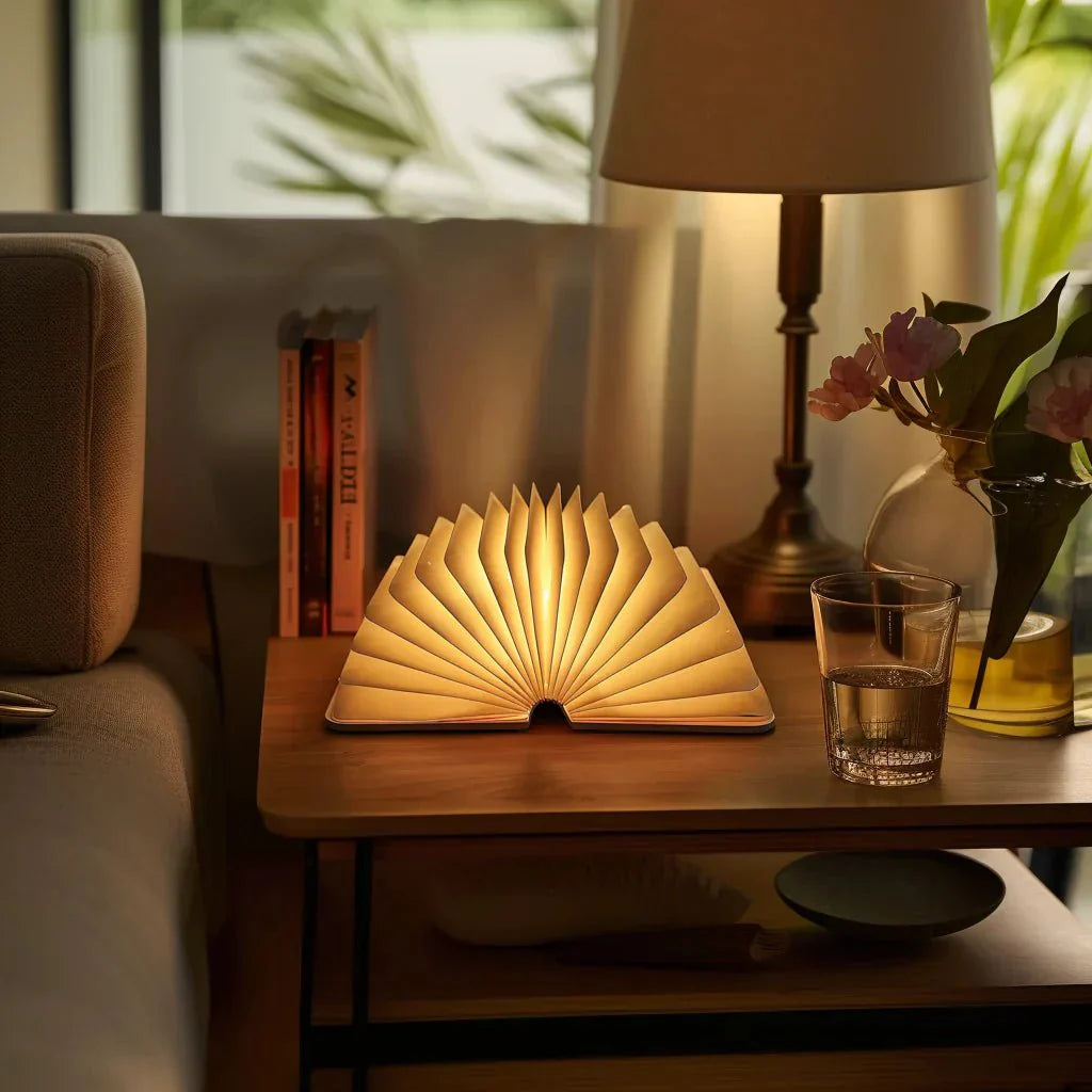 Tafellamp Boekvorm LED Dimbaar met USB Oplaadbaar en Sensorbesturing