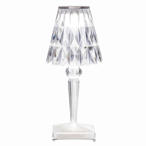 Tafellamp Kristal Design met LED Verlichting en Draadloos Opladen