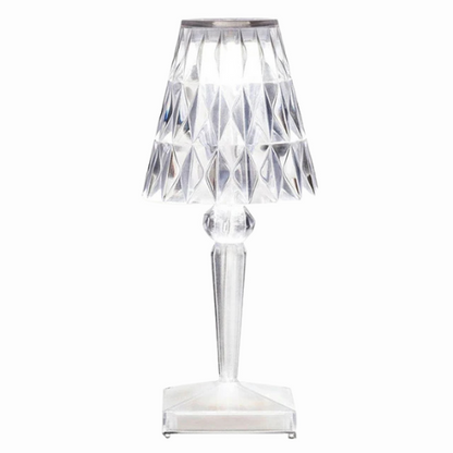 Tafellamp Kristal Design met LED Verlichting en Draadloos Opladen
