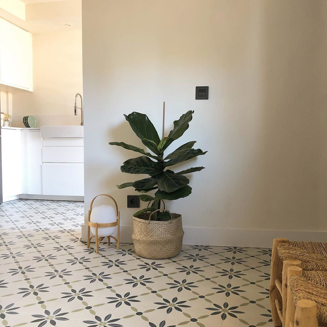 Tafellamp Lantaarn Scandinavisch met Glazen Bol en Houten Frame