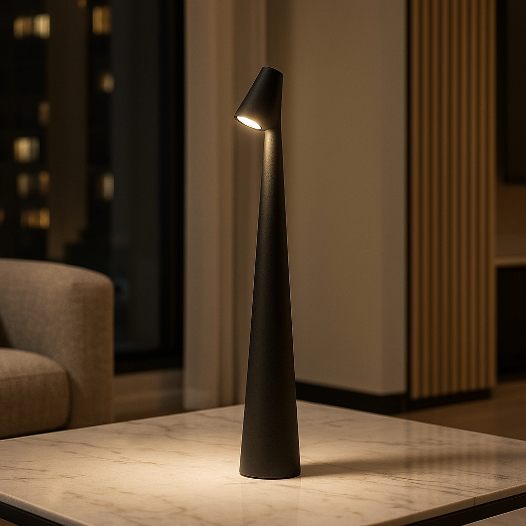Tafellamp Minimalistisch LED Draadloos Dimbaar met Kantelbare Kap