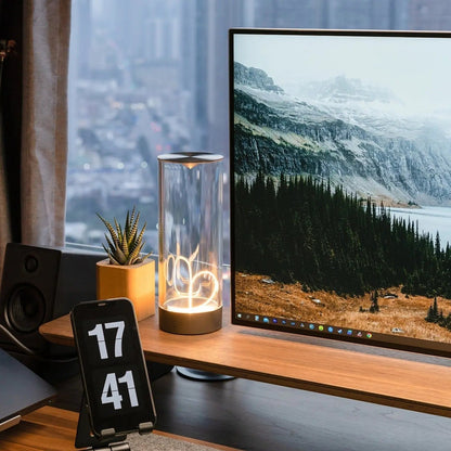 Tafellamp Minimalistisch met Bewegende LED-Lichtstrip en Touch Dimmer