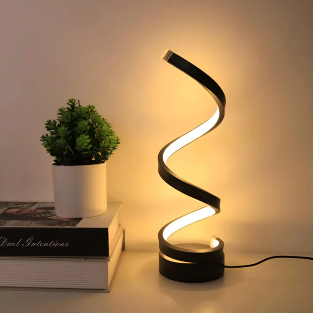 Tafellamp Modern met Spiraalvorm en Instelbare Lichtkleur