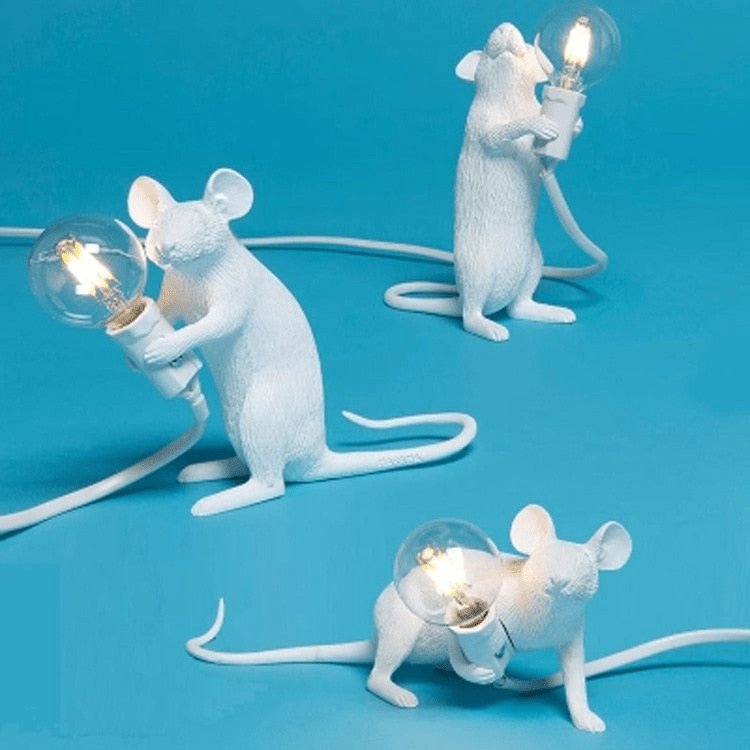 Tafellamp Muis met Gloeilamp Decoratief voor Tafel of Kast