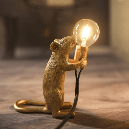 Tafellamp Muis met Gloeilamp Decoratief voor Tafel of Kast
