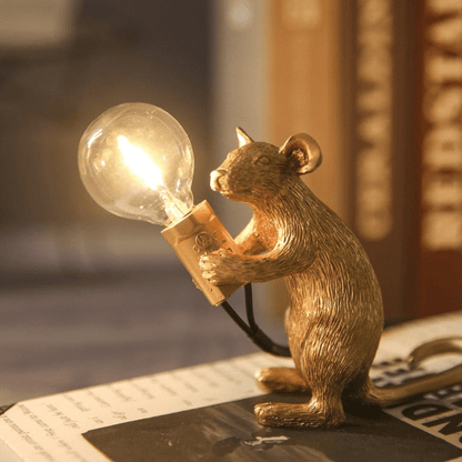 Tafellamp Muis met Gloeilamp Decoratief voor Tafel of Kast