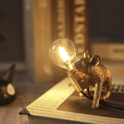Tafellamp Muis met Gloeilamp Decoratief voor Tafel of Kast