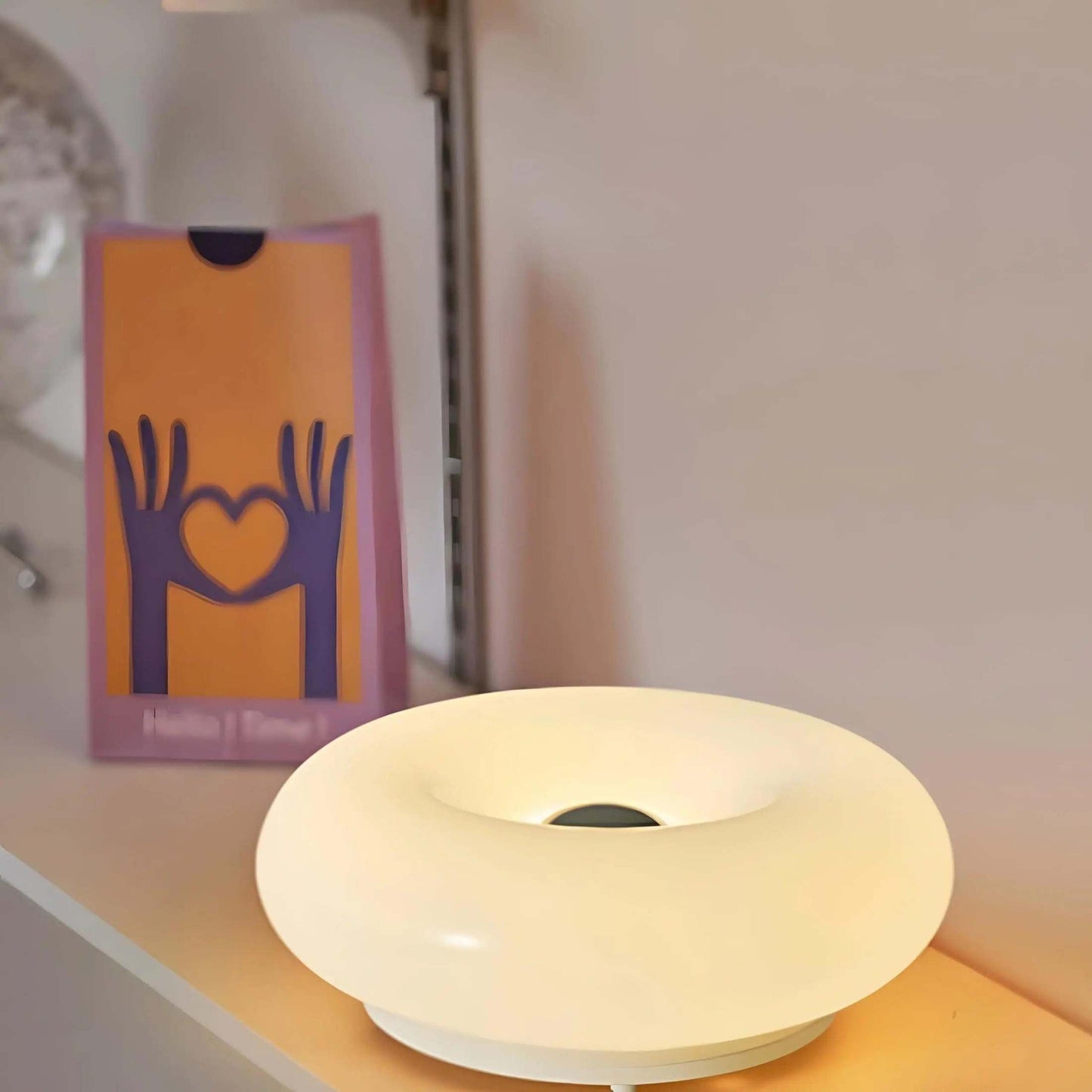 Tafellamp Retro met Donutvorm, Dimbare LED en Touch Bediening
