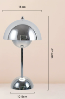 Tafellamp Retro met Koepelkap Draadloos Dimbaar en Oplaadbaar
