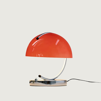 Tafellamp Retro met Koepelkap en Chroom Voet