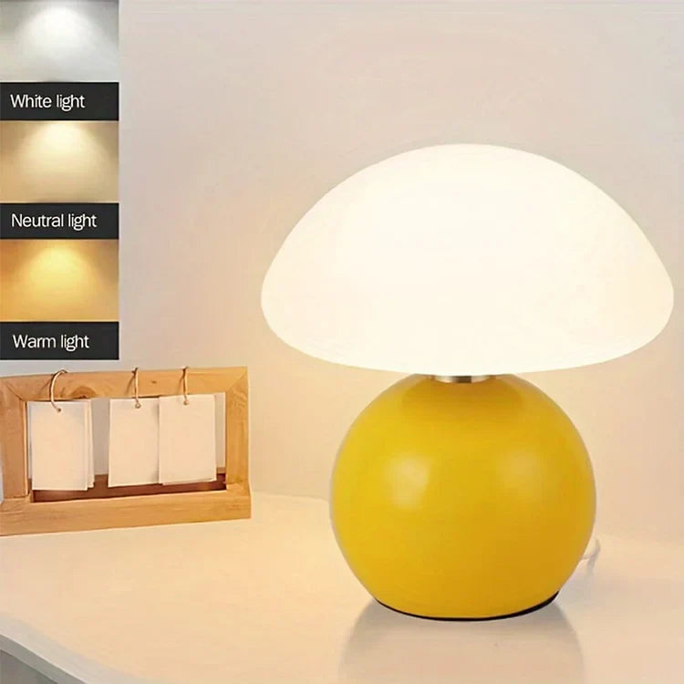 Tafellamp Retro met Paddenstoelvorm en Drie Lichttemperaturen