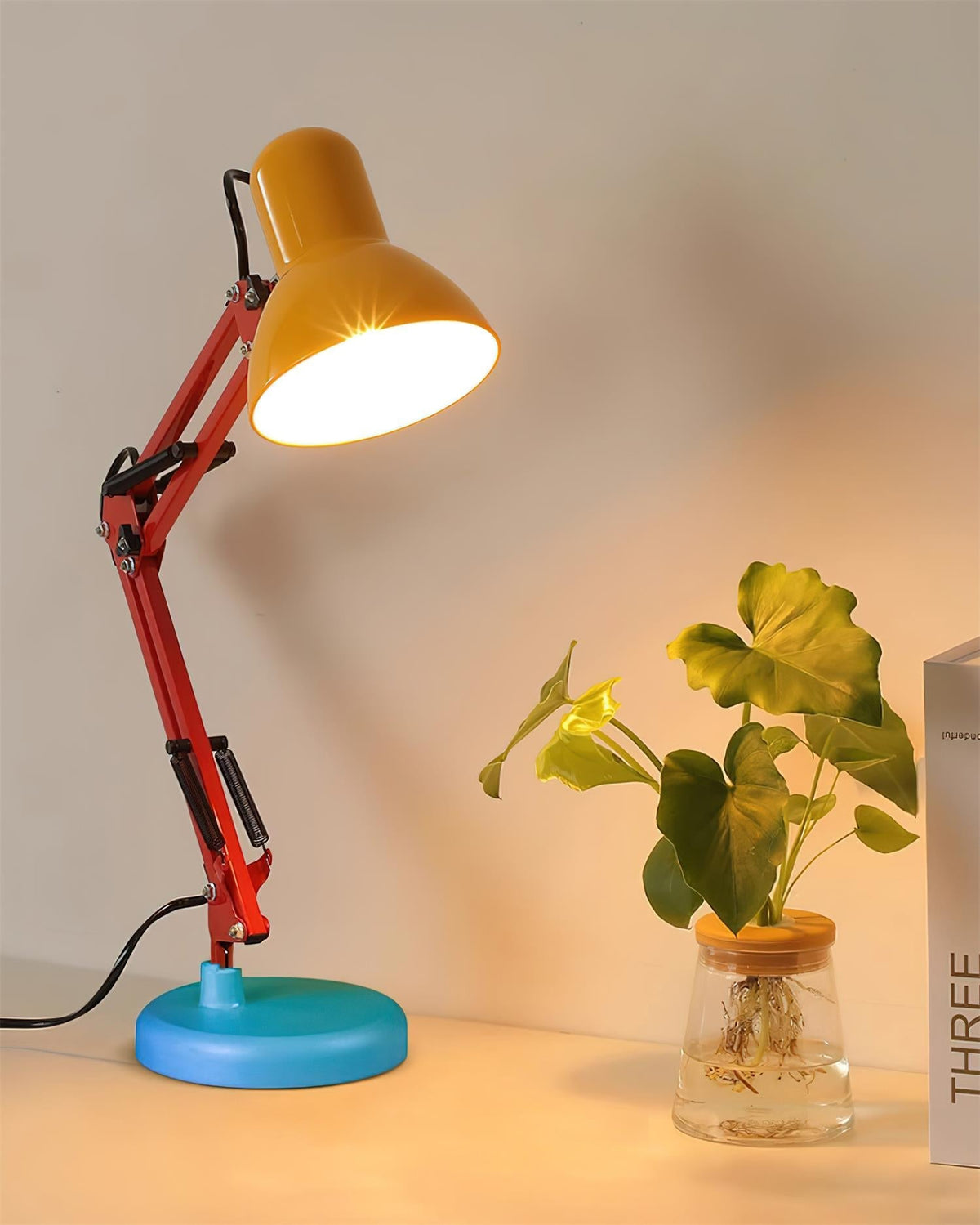 Tafellamp Retro met Verstelbare Arm en Schakelaar