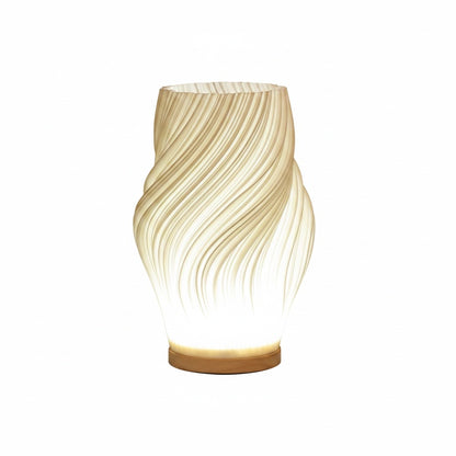 Tafellamp Scandinavisch met Golvende Kap en Dimbare LED Verlichting
