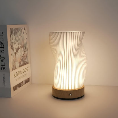 Tafellamp Scandinavisch met Golvende Kap en Dimbare LED Verlichting