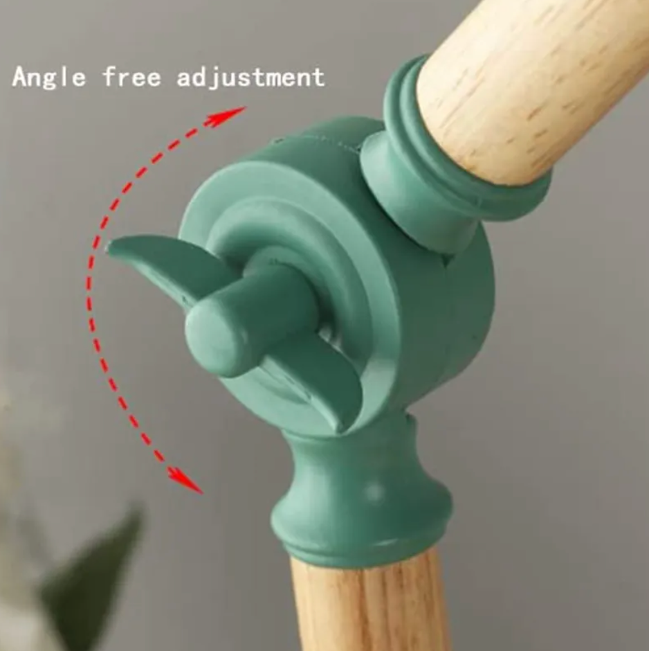 Tafellamp Scandinavisch met Verstelbare Kap en Houten Arm